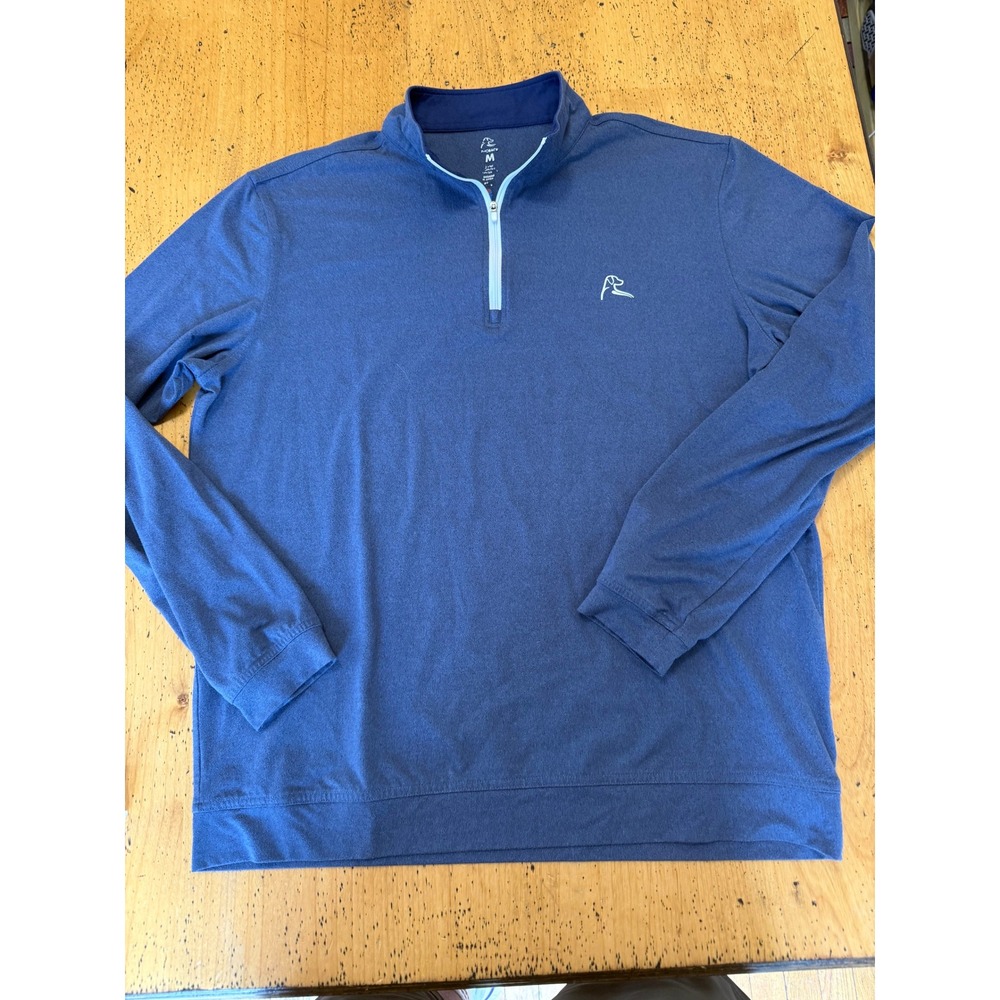 Rhoback Quarter Zip Size M Mens Navy Blue Performance Golf Pullover